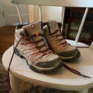 Merrell Tan Brown Orange Women's Hiking Shoes
